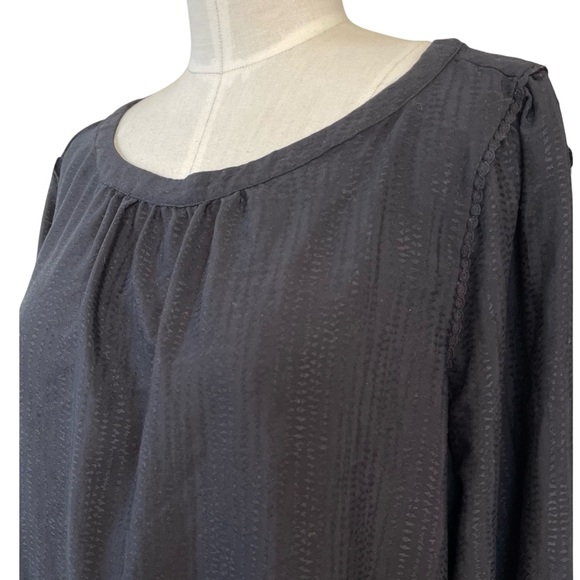 ❤️ Anthropologie x Maeve ‘Iris’ Black Peplum Top - Picture 3 of 9